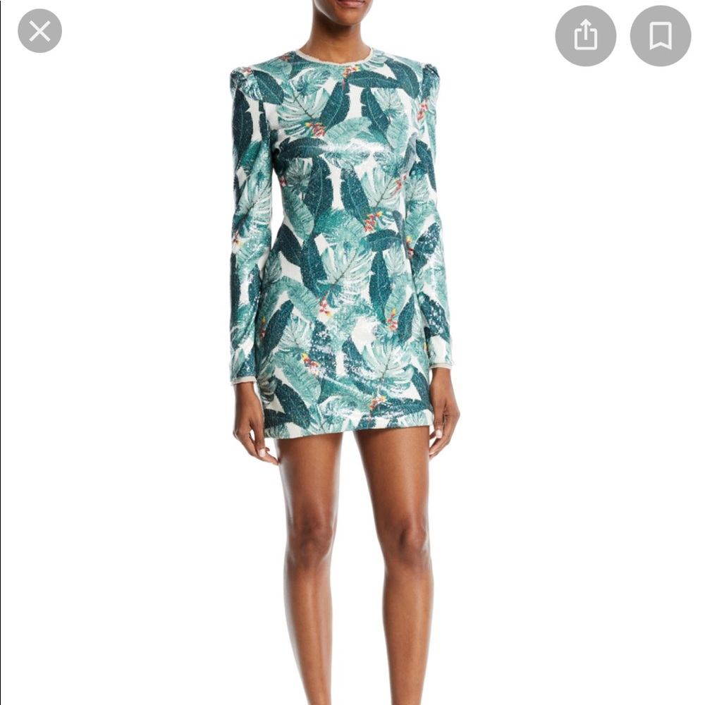 Rachel Zoe Amelia sequin Palm Print Dress